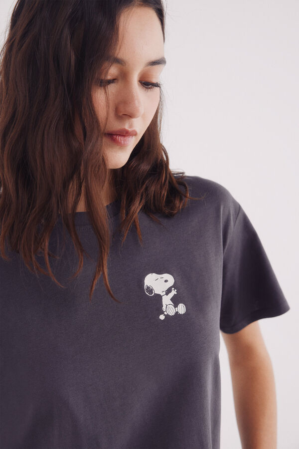 Springfield "Snoopy's sarcasm club" T-shirt grey