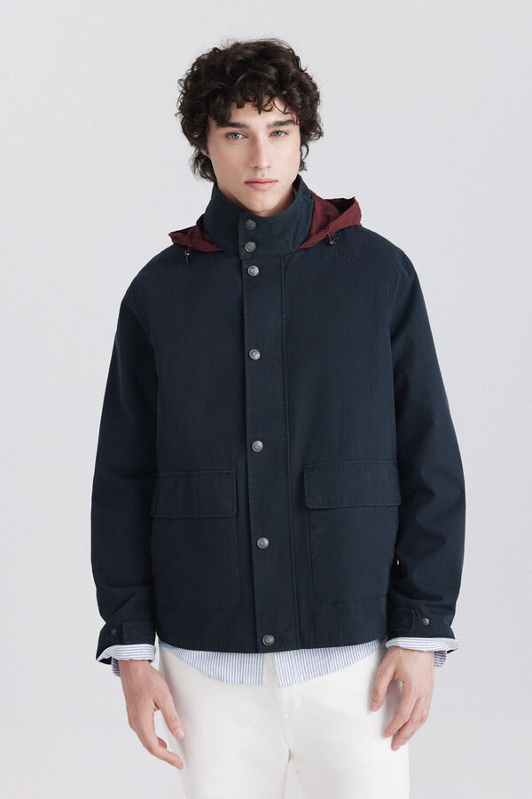Springfield Short lightweight parka blue