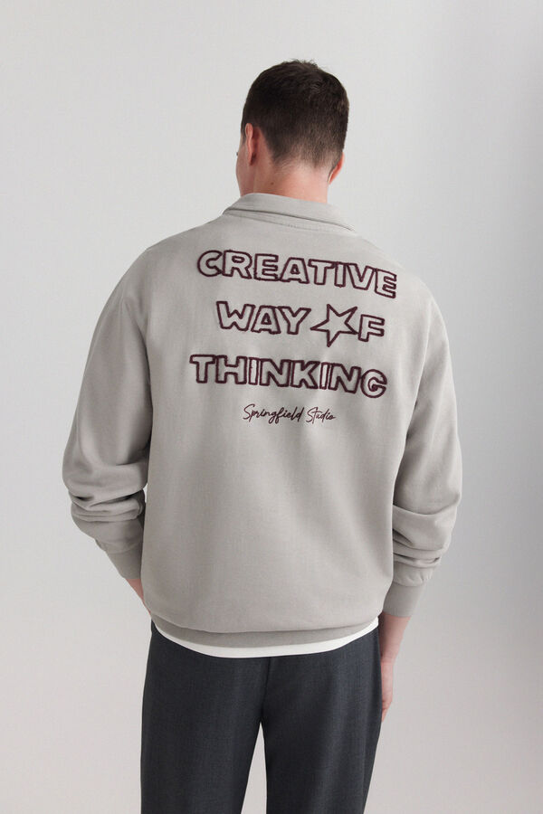 Springfield Think & Create polo sweatshirt grey