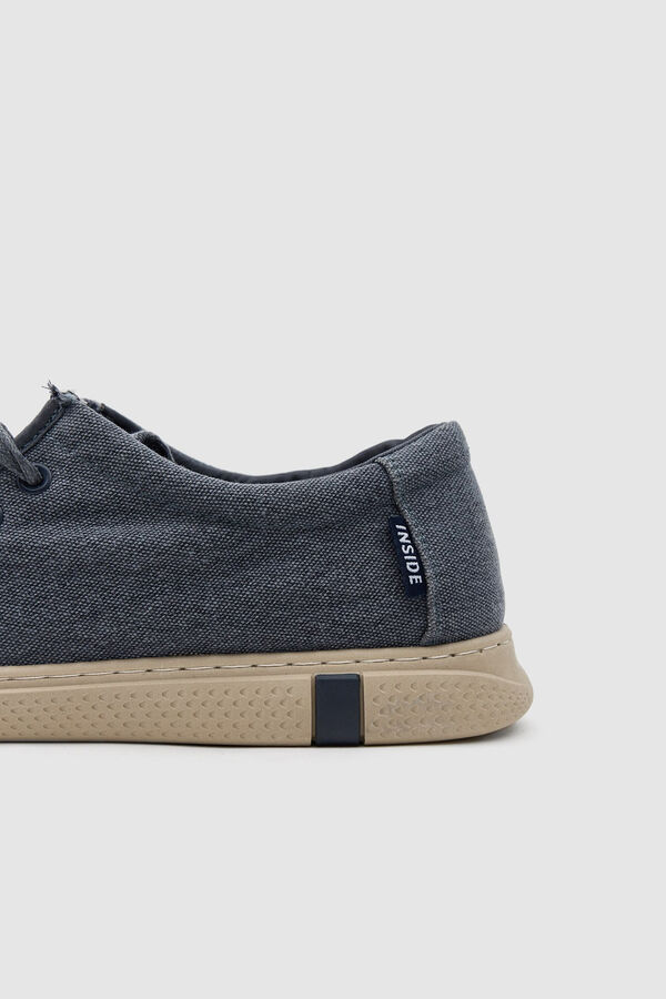Springfield Casual washed piped seam trainer plava