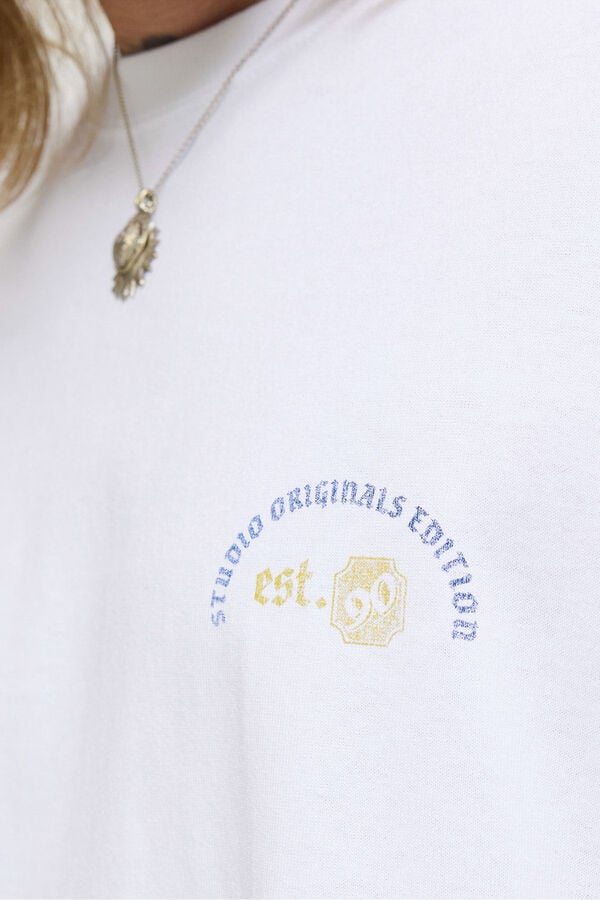 Jack & Jones Camiseta backprint blanco