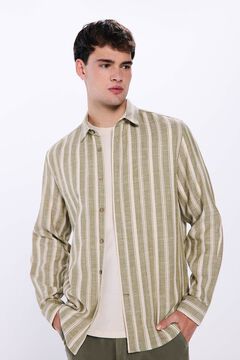 Springfield Rustic striped shirt grey