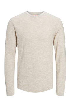Springfield Textured jersey-knit jumper beige