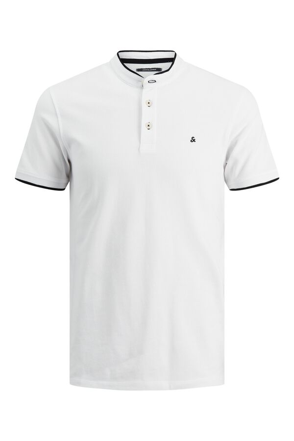 Jack & Jones Cotton slim fit polo shirt white