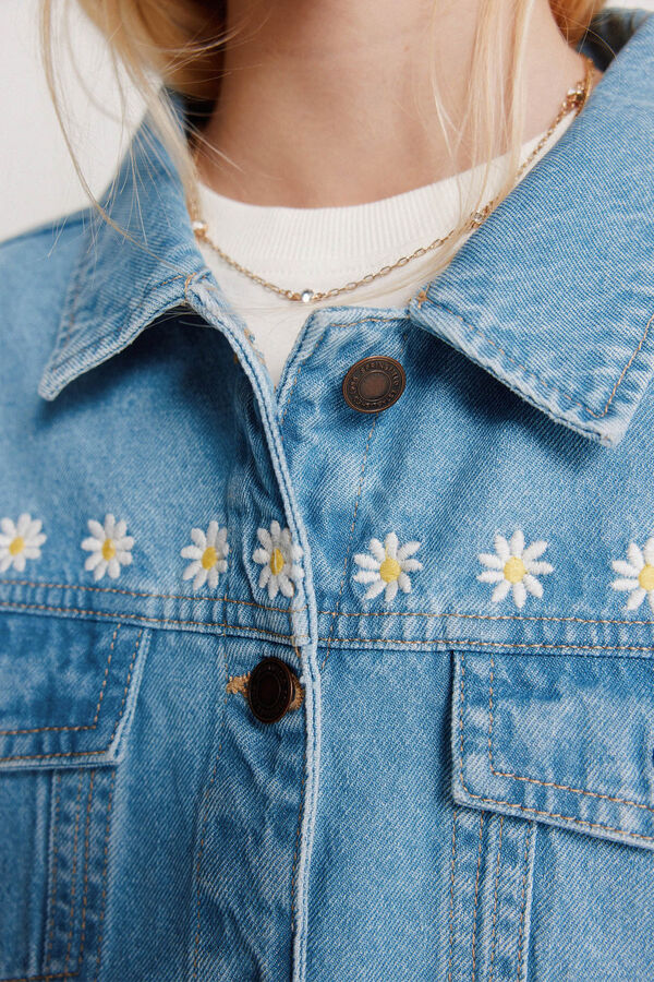 Springfield Kids Trucker denim ni&ntilde;a margaritas azul