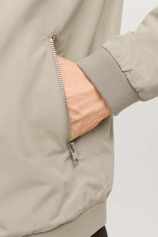 Jack & Jones bomber jacket with high neck blue