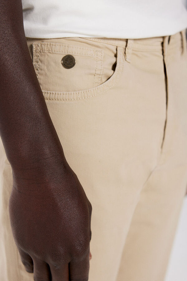 Springfield Slim fit coloured lightweight trousers camel