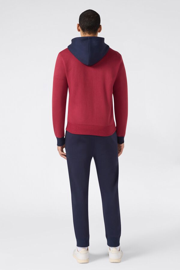 Champion Fato de treino com sweatshirt de capuz e fecho-&eacute;clair vermelho