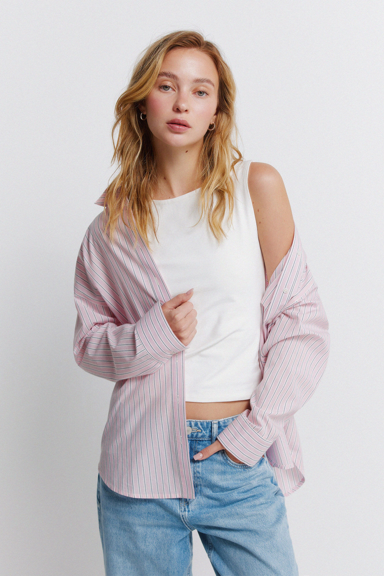 Springfield Striped oversize shirt