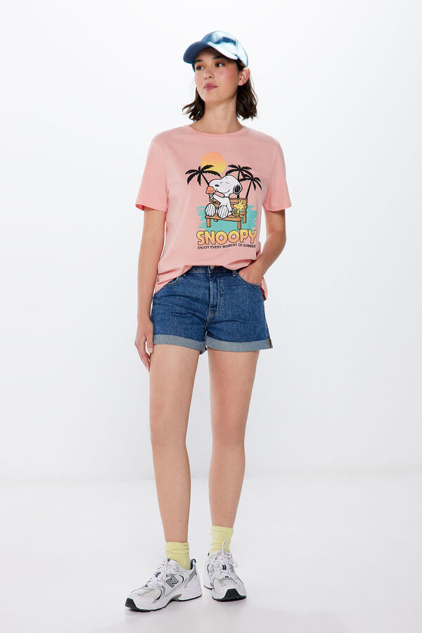 Springfield T-shirt "Snoopy" rosa