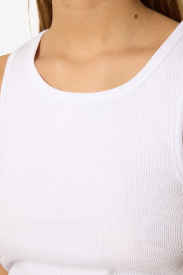 Noisy May Basic racerback vest top white