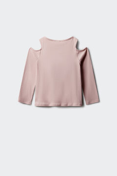 Springfield Kids T-shirt manga comprida ombro descoberto canelada de menina