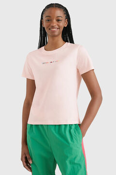 Springfield Camiseta de mujer de manga corta Tommy Jeans. rosa