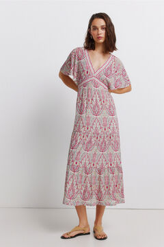 Springfield Midi haljina kratkih rukava sa printom