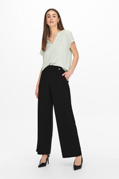 Springfield Long wide-fit trousers black