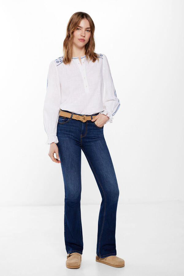 Springfield Blue embroidery blouse bela