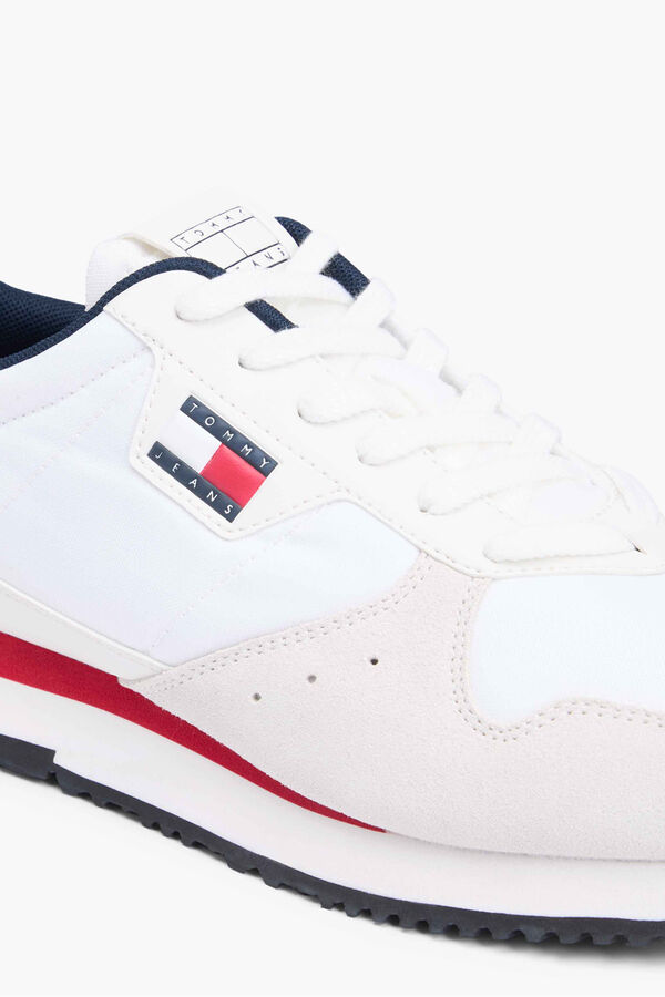 Tommy Jeans Zapatillas runner Tommy Jeans blancas con detalles a contraste blanco