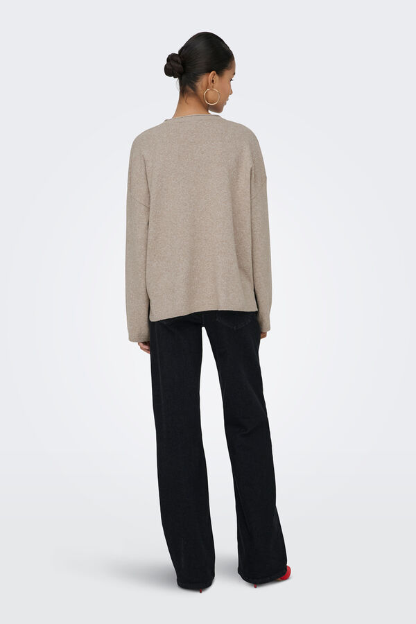 Only Round neck jumper marron
