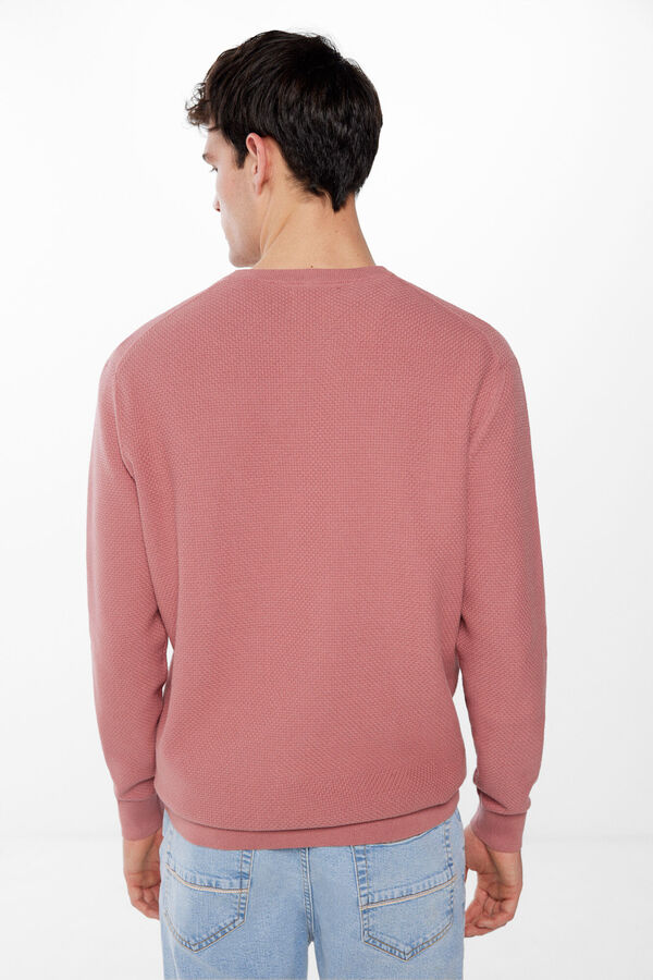 Springfield Textured colour jumper ružičasta