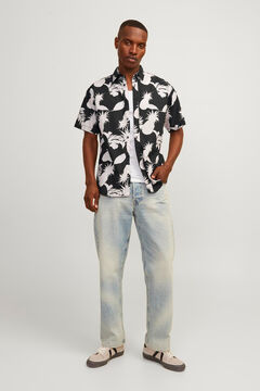 Springfield Camisa havaiana relaxed fit preto