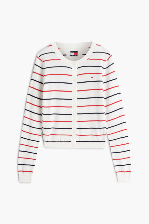 Tommy Jeans Round neck cardigan printed