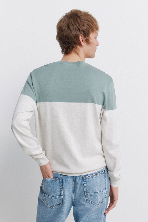 Springfield Colour block basic jumper grey