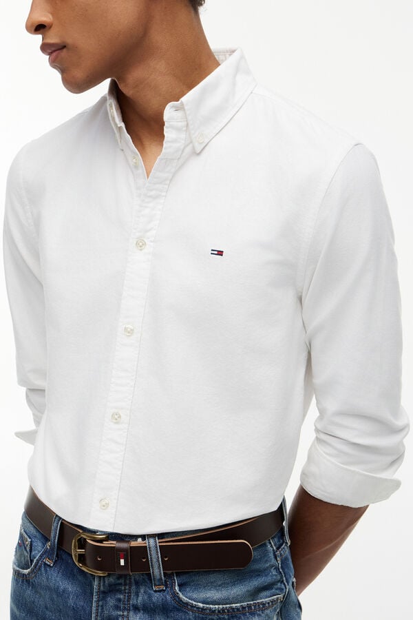 Tommy Jeans Oxford regular fit shirt white