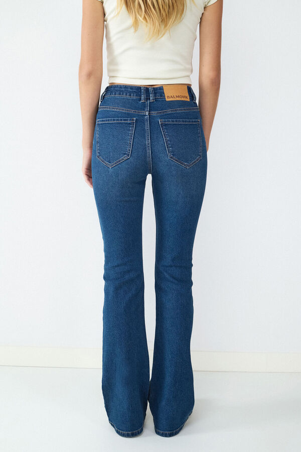 Balmohk Jeans flare high rise azul