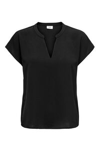 JDY Blusa de linho de manga curta