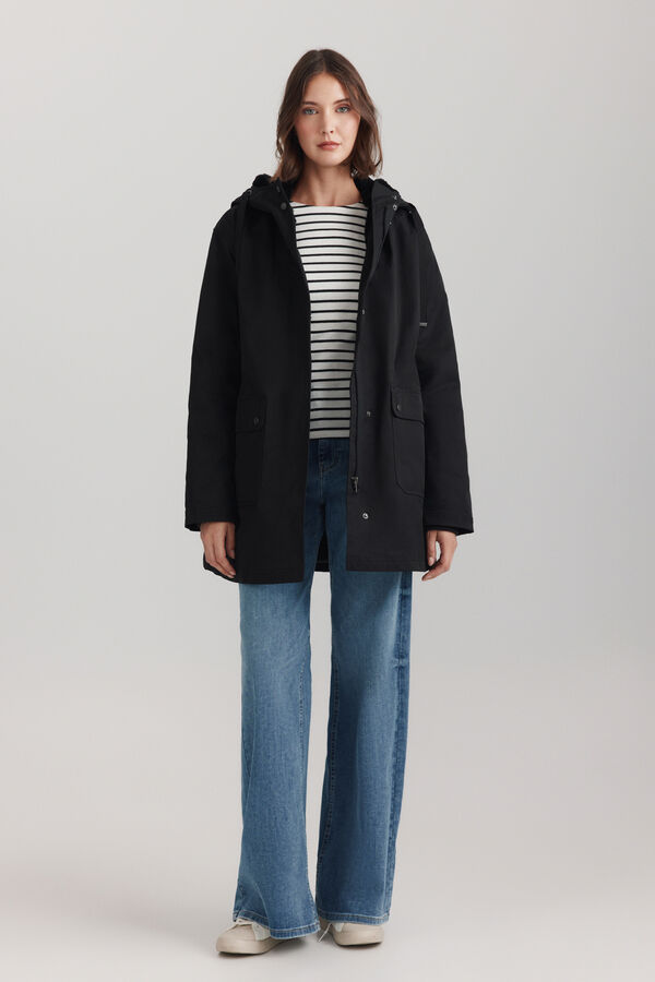 Springfield Detachable hood parka black
