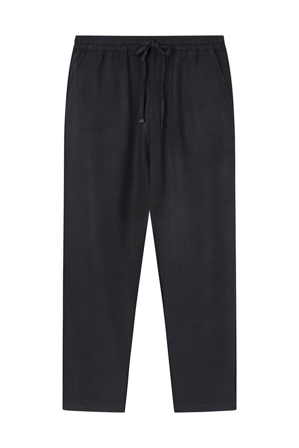 Springfield Lepršave jogger pantalone crna