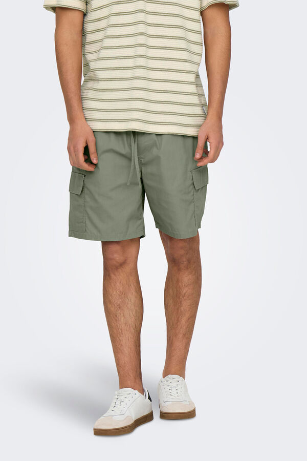 Only & Sons Cargo Bermuda shorts green