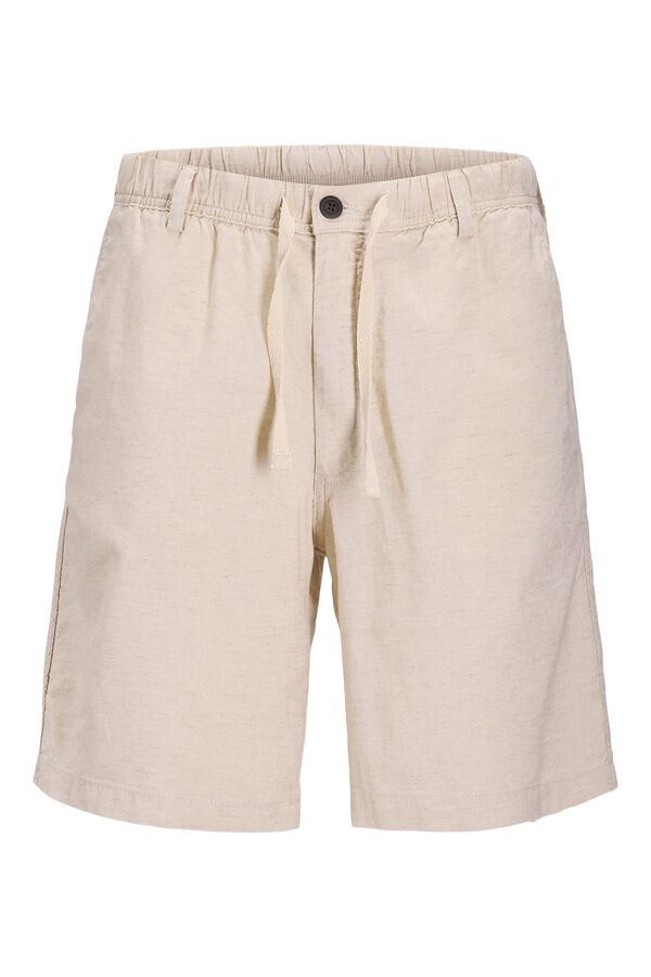 Jack & Jones Linen jogger Bermuda shorts grey