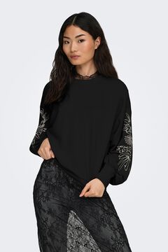 Only Sweatshirt mit Stickereidetails