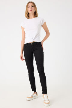 Springfield Low-rise skinny jeans black