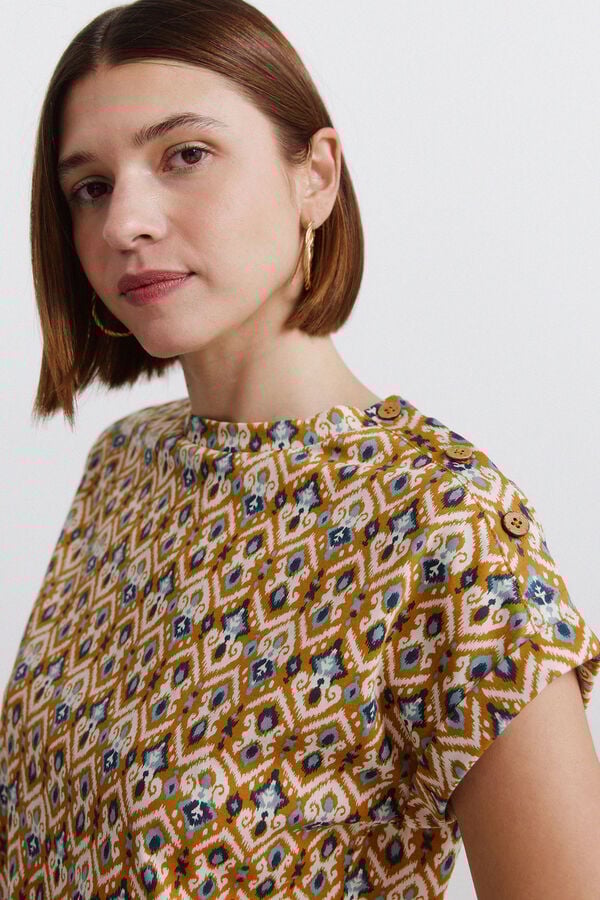 Springfield Printed button T-shirt printed