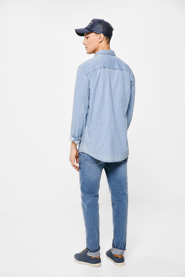 Springfield Jeans Skinny Fit mittelstark verwaschen Dirty-Look blau