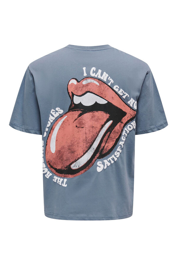 Springfield Kurzarm-Shirt Rolling Stones azulado