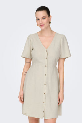 Vestido corto de lino