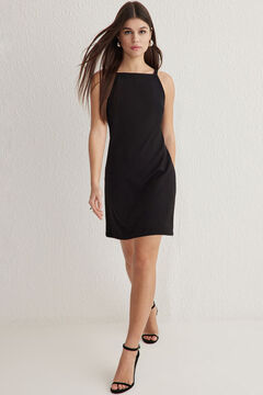 Trendyol Vestido mini ajustado tirantes negro