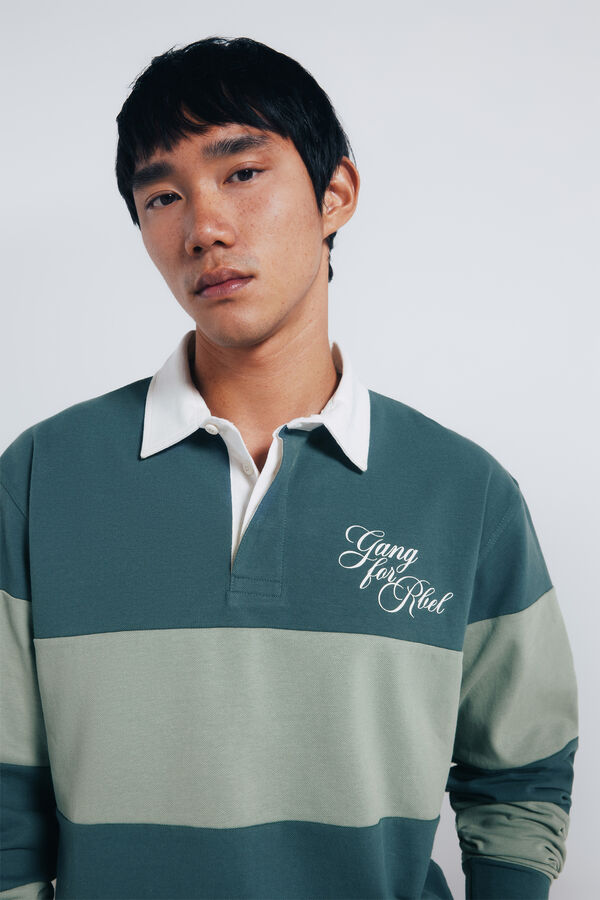 Springfield Long-sleeved rugby shirt blue