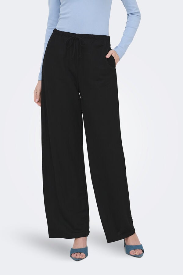 JDY Pantal&oacute;n largo ancho negro