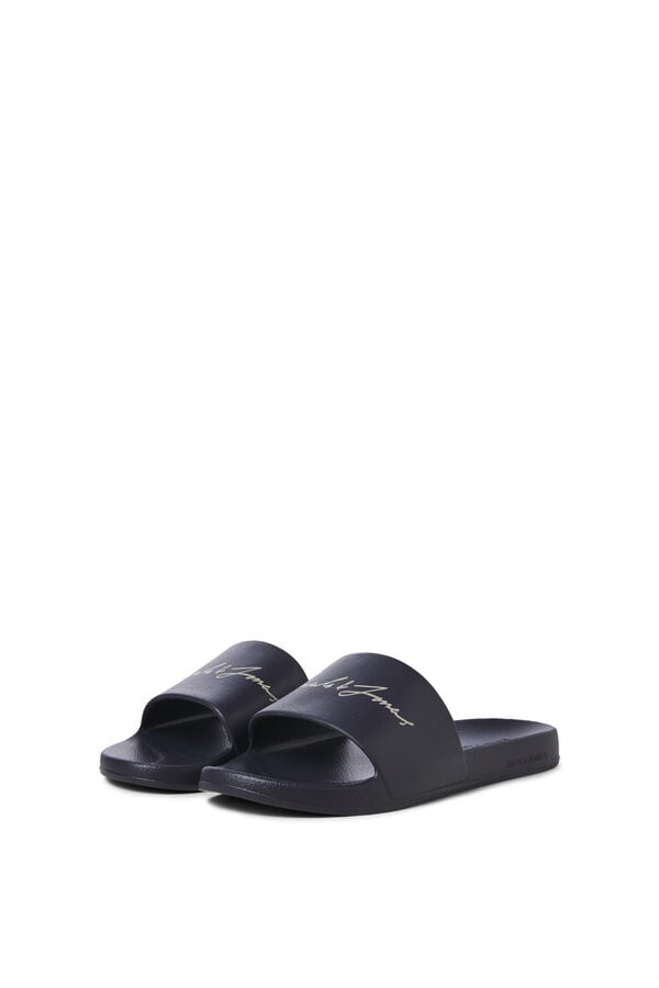 Jack & Jones Logo slide sandals black