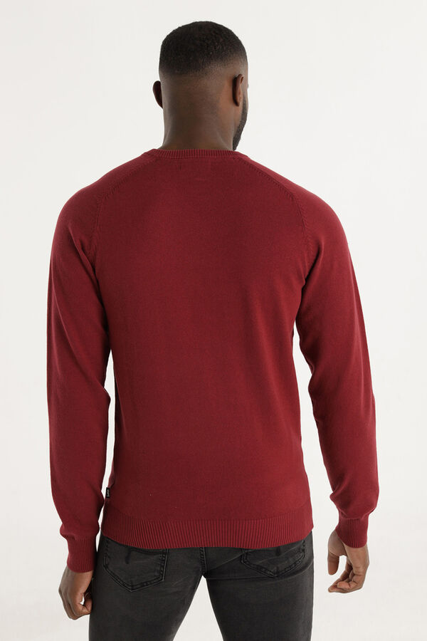 Lois Jersey Cuello Caja burdeos