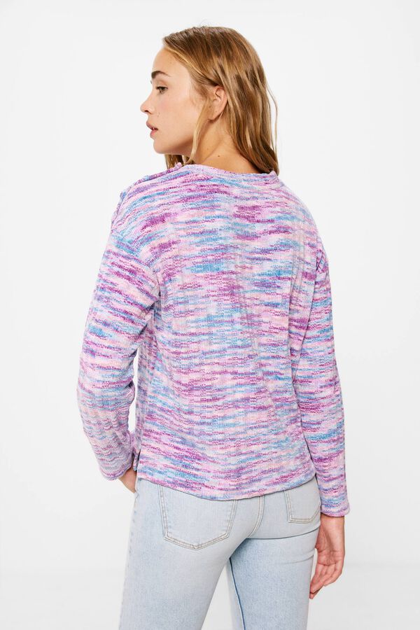Springfield T-shirt Chenille Multicolore violet