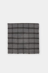 Springfield Grey checkered scarf gray