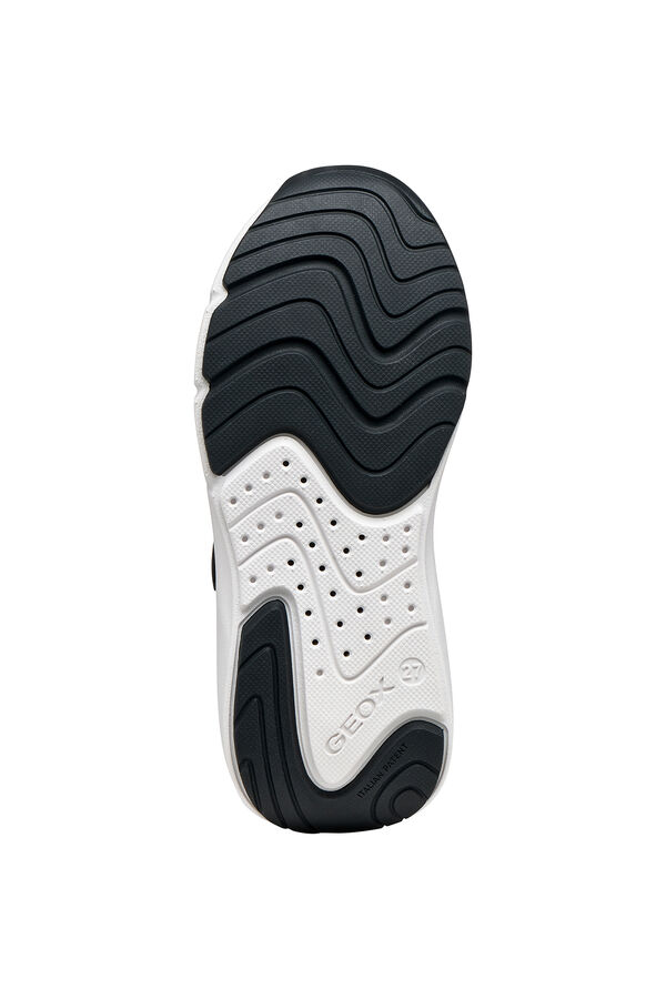 Geox Faux leather trainers blue