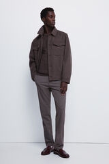 Springfield Slim fit, structured trouser nude