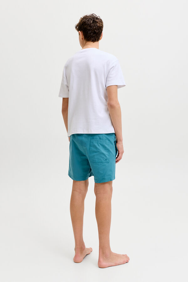 Jack & Jones Junior Ba&ntilde;ador con cintura el&aacute;stica turquesa