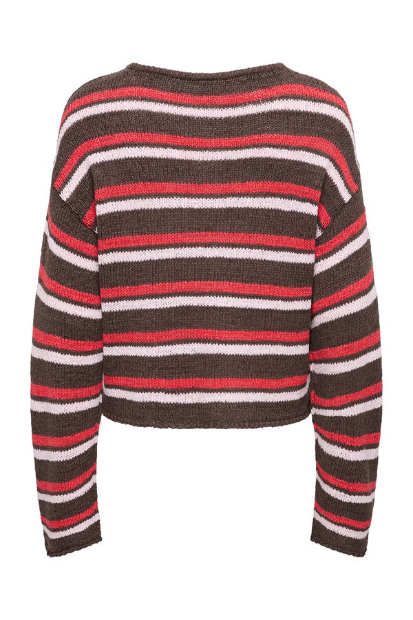 Only Striped jumper nude